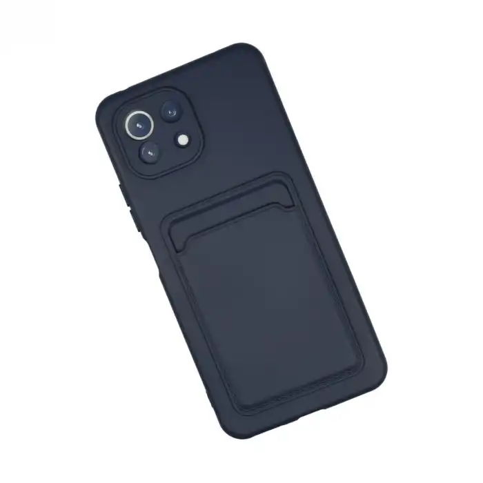 Xiaomi Mi 11 Kılıf Kelvin Kartvizitli Silikon - Lacivert