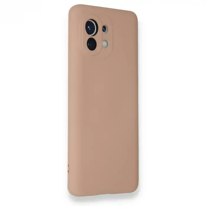 Xiaomi Mi 11 Kılıf Nano İçi Kadife Silikon - Pudra