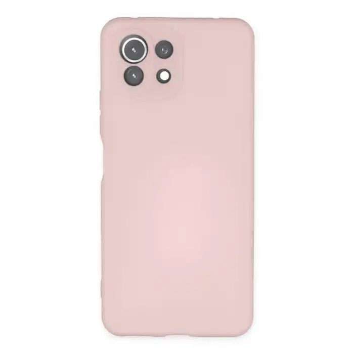 Xiaomi Mi 11 Lite Kılıf Nano İçi Kadife Silikon - Pudra