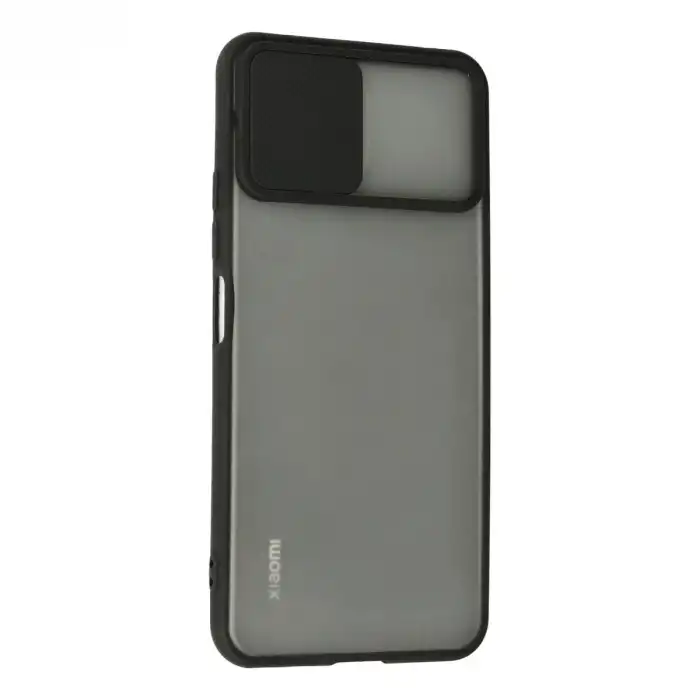 Xiaomi Mi 11 Lite Kılıf Palm Buzlu Kamera Sürgülü Silikon - Siyah
