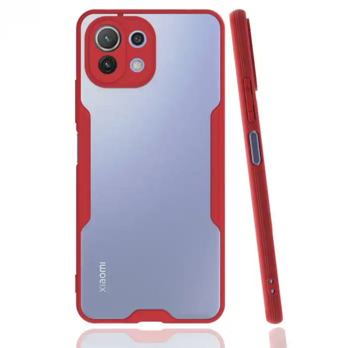 Xiaomi Mi 11 Lite Kılıf Platin Silikon - Kırmızı