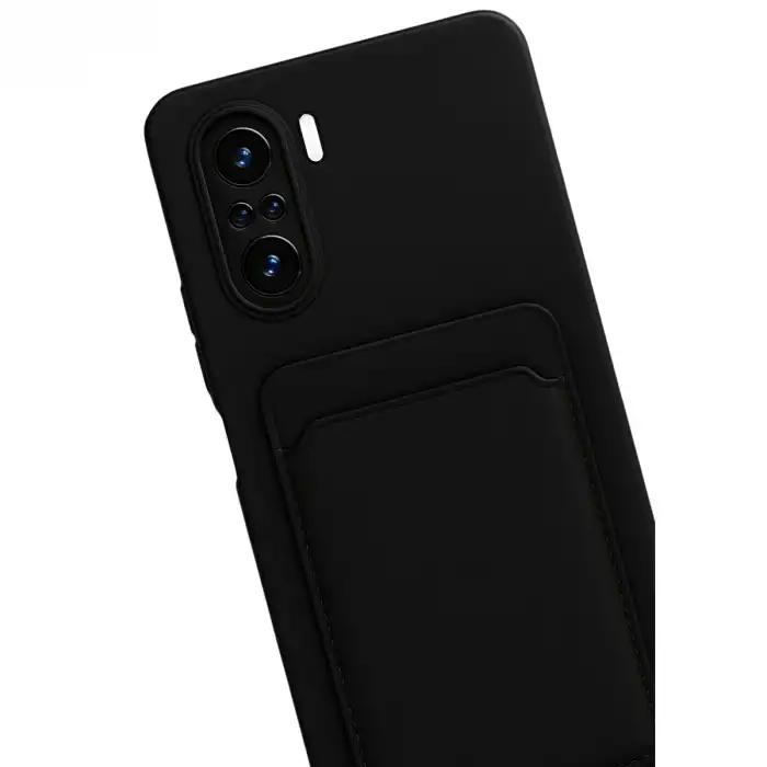 Xiaomi Mi 11i Kılıf Kelvin Kartvizitli Silikon - Siyah