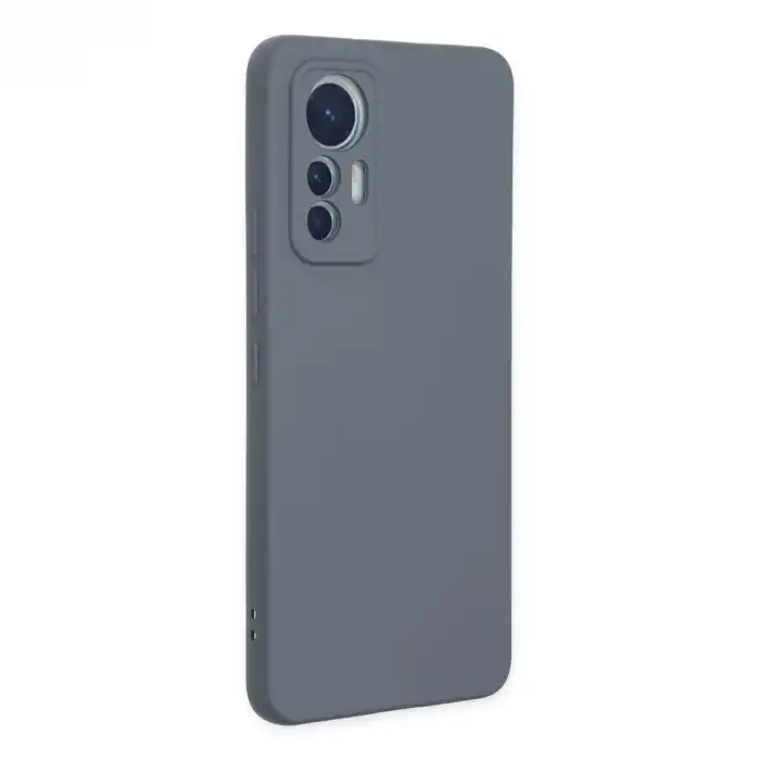 Xiaomi Mi 12 Lite Kılıf Nano İçi Kadife Silikon - Gri