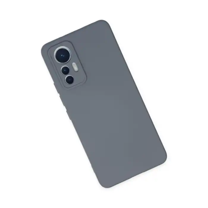 Xiaomi Mi 12 Lite Kılıf Nano İçi Kadife Silikon - Gri