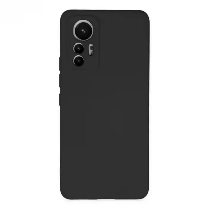 Xiaomi Mi 12 Lite Kılıf Nano İçi Kadife Silikon - Siyah