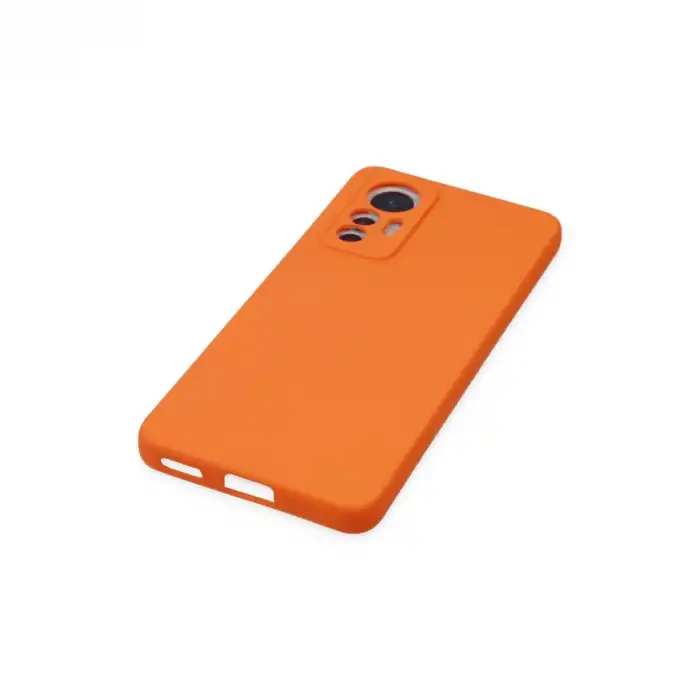 Xiaomi Mi 12 Lite Kılıf Nano İçi Kadife Silikon - Turuncu