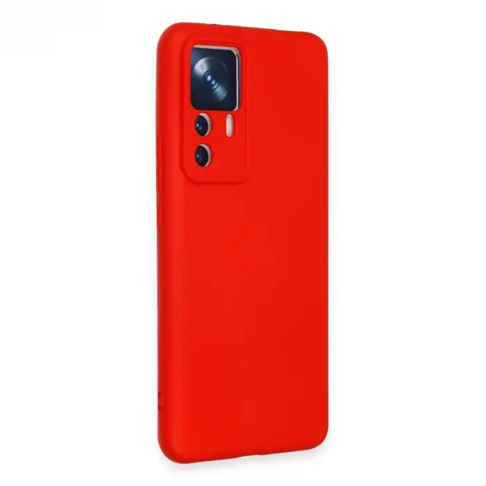 Xiaomi Mi 12t Pro Kılıf Nano İçi Kadife Silikon - Kırmızı