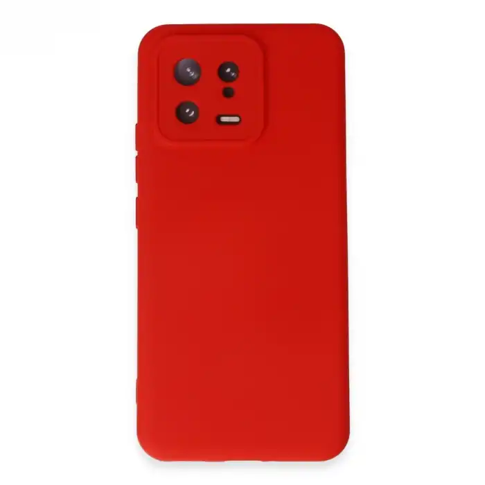 Xiaomi Mi 13 Kılıf Nano İçi Kadife Silikon - Kırmızı