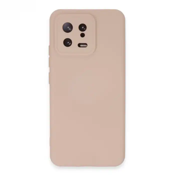 Xiaomi Mi 13 Kılıf Nano İçi Kadife Silikon - Pudra