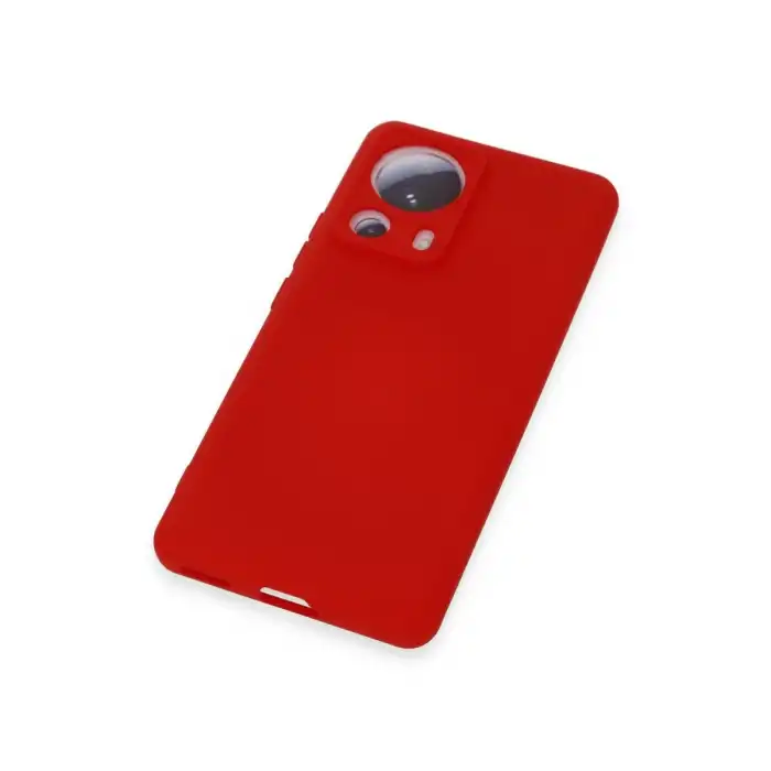Xiaomi Mi 13 Lite Kılıf Nano İçi Kadife Silikon - Kırmızı