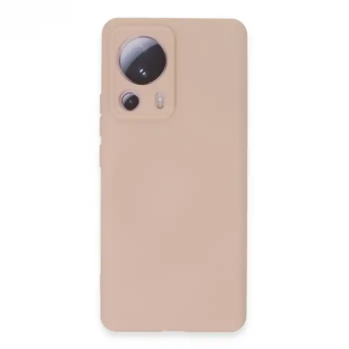 Xiaomi Mi 13 Lite Kılıf Nano İçi Kadife Silikon - Pudra