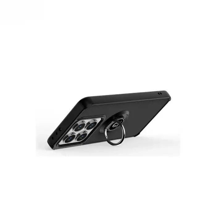 Xiaomi Mi 14t Montreal Yüzüklü Silikon Kapak - Siyah