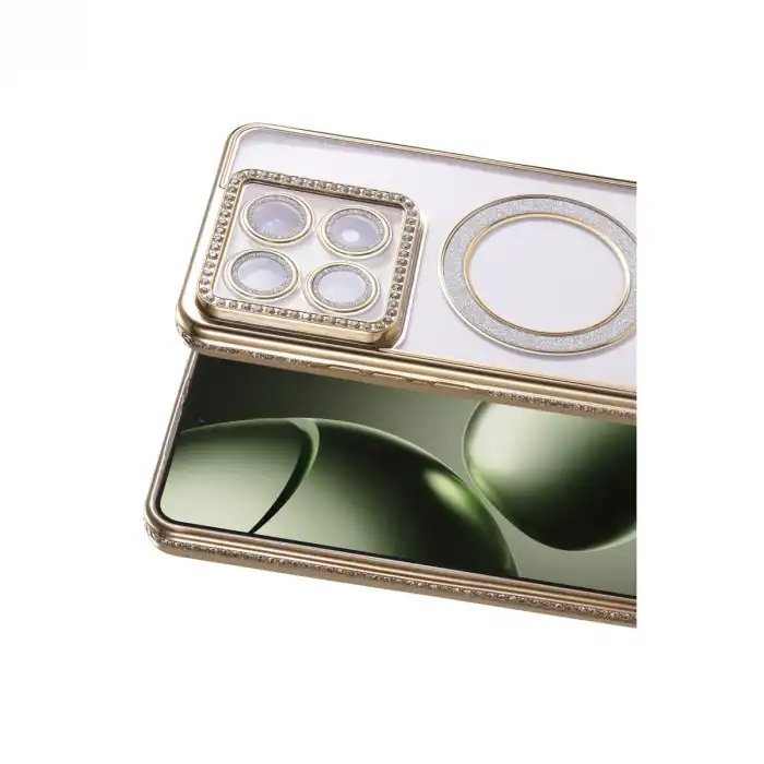 Xiaomi Mi 14t Pro Joke Simli Magneticsafe Kılıf - Gold