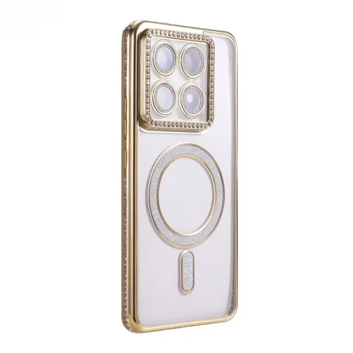 Xiaomi Mi 14t Pro Joke Simli Magneticsafe Kılıf - Gold
