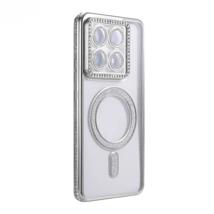 Xiaomi Mi 14t Pro Joke Simli Magneticsafe Kılıf - Gümüş