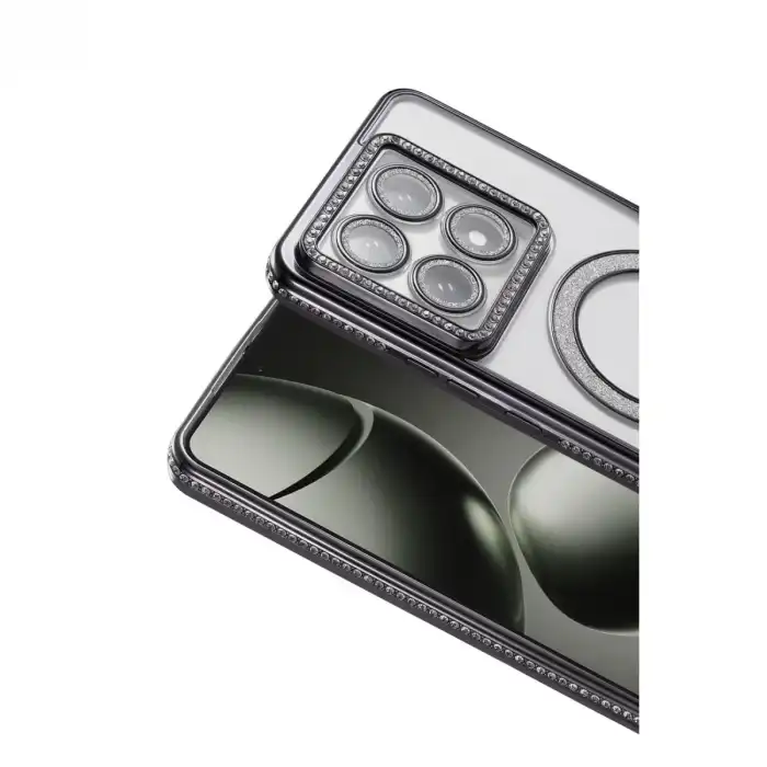Xiaomi Mi 14t Pro Joke Simli Magneticsafe Kılıf - Siyah