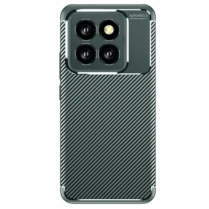 Xiaomi Mi 14t Pro Kılıf Auto Focus Karbon Kapak - Koyu Yeşil