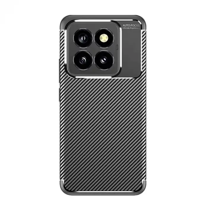 Xiaomi Mi 14t Pro Kılıf Auto Focus Karbon Kapak - Siyah