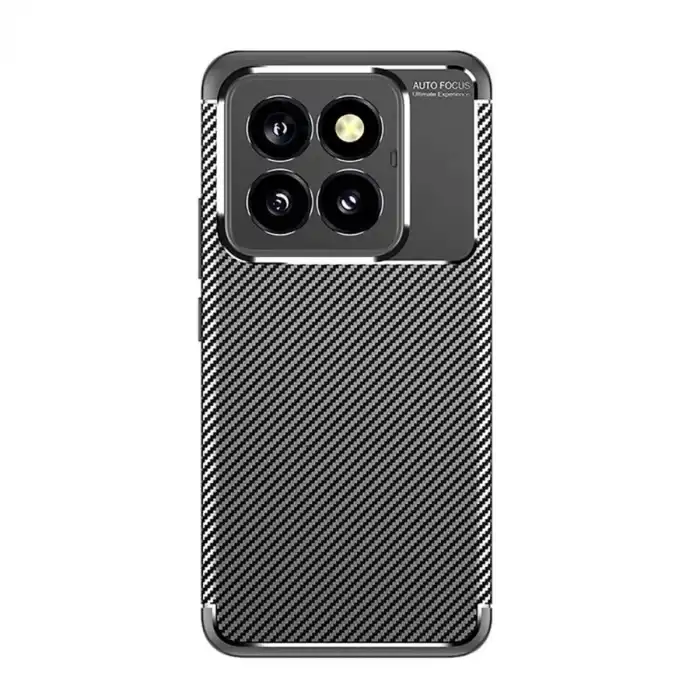 Xiaomi Mi 14t Pro Kılıf Auto Focus Karbon Kapak - Siyah