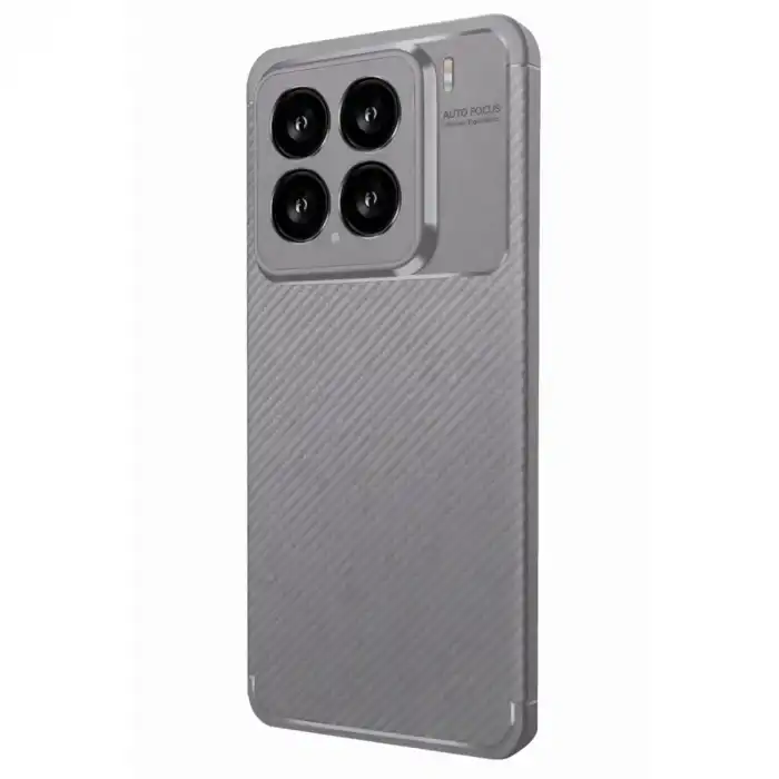 Xiaomi Mi 15 Kılıf Auto Focus Karbon Kapak - Gri