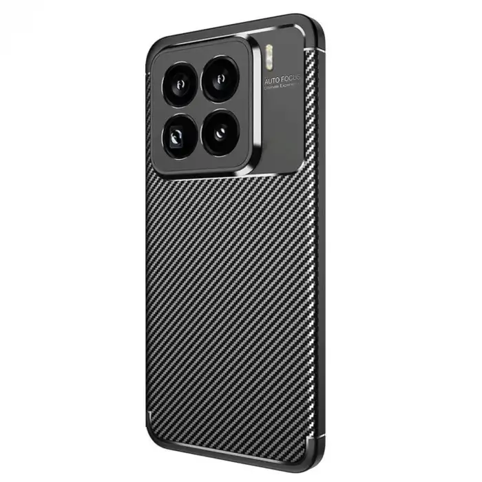 Xiaomi Mi 15 Pro Kılıf Auto Focus Karbon Kapak - Siyah
