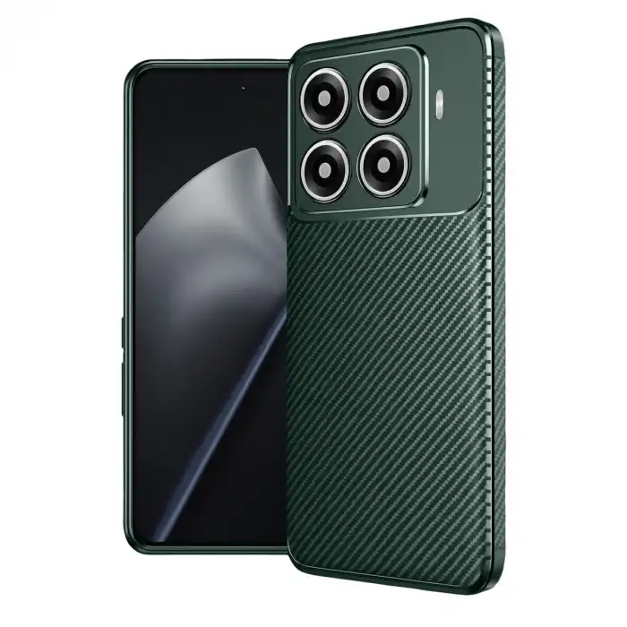 Xiaomi Mi 15t Pro Auto Focus Karbon Kapak - Koyu Yeşil