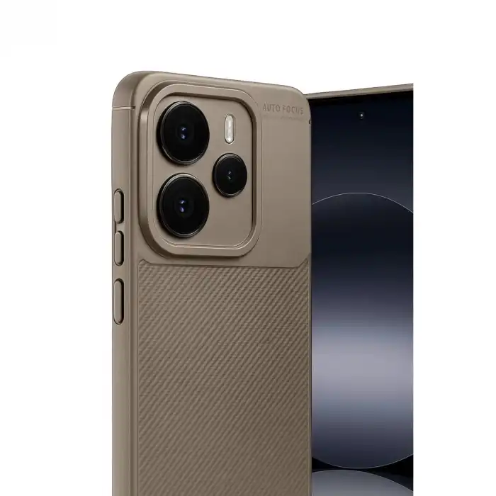 Xiaomi Note 14 5g Auto Focus Karbon Kapak - Kahverengi