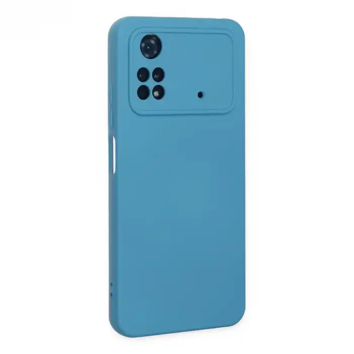 Xiaomi Poco M4 Pro 4g Kılıf Nano İçi Kadife Silikon - Mavi