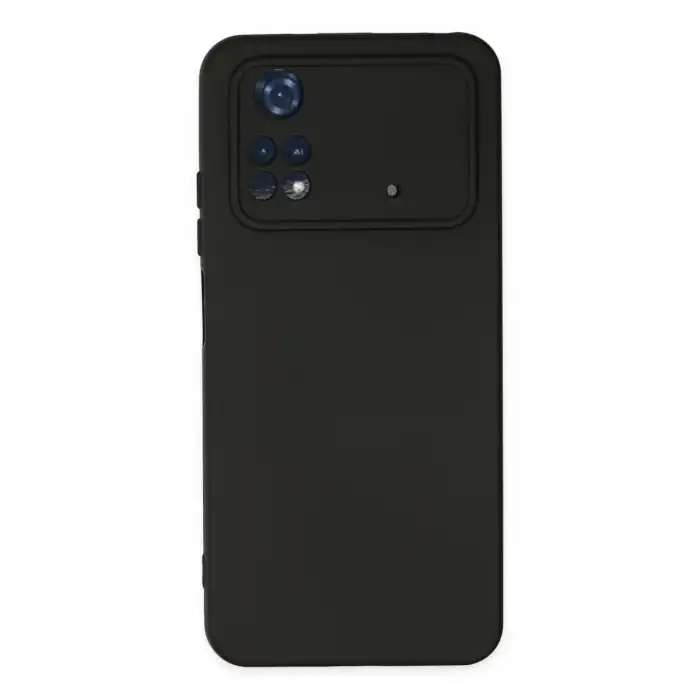 Xiaomi Poco M4 Pro 4g Kılıf Nano İçi Kadife Silikon - Siyah