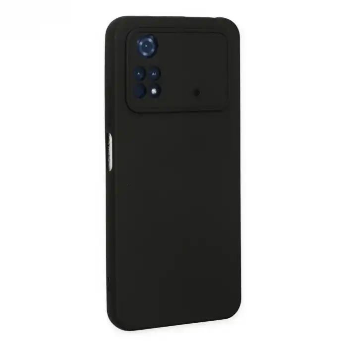 Xiaomi Poco M4 Pro 4g Kılıf Nano İçi Kadife Silikon - Siyah