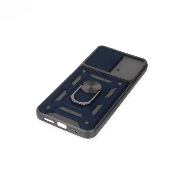 Xiaomi Poco M4 Pro 4g Kılıf Pars Lens Yüzüklü Silikon - Lacivert