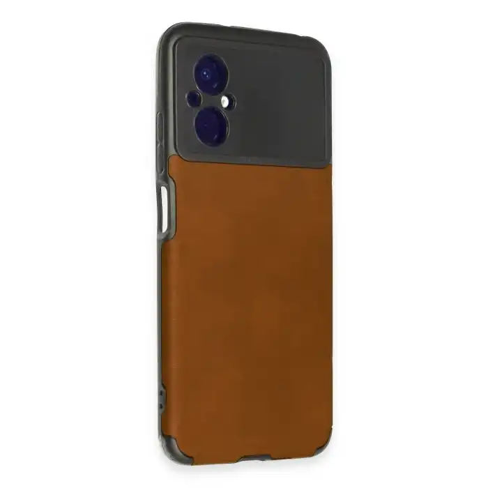 Xiaomi Poco M5 Kılıf Loop Deri Silikon - Kahverengi