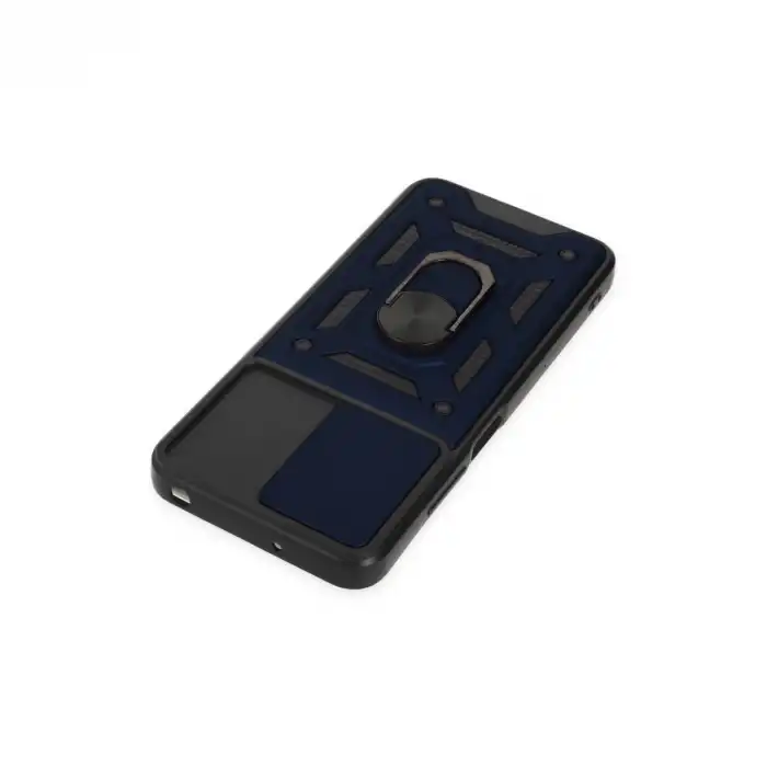 Xiaomi Poco M5 Kılıf Pars Lens Yüzüklü Silikon - Lacivert