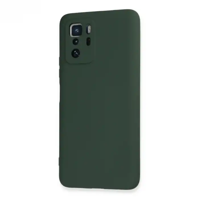 Xiaomi Poco X3 Gt Kılıf Nano İçi Kadife Silikon - Koyu Yeşil