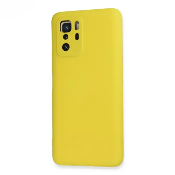 Xiaomi Poco X3 Gt Kılıf Nano İçi Kadife Silikon - Sarı