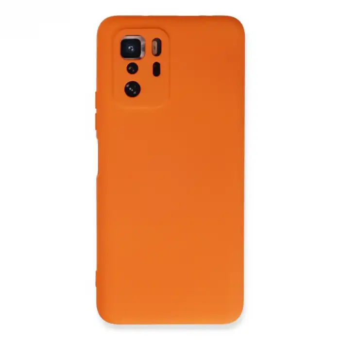 Xiaomi Poco X3 Gt Kılıf Nano İçi Kadife Silikon - Turuncu