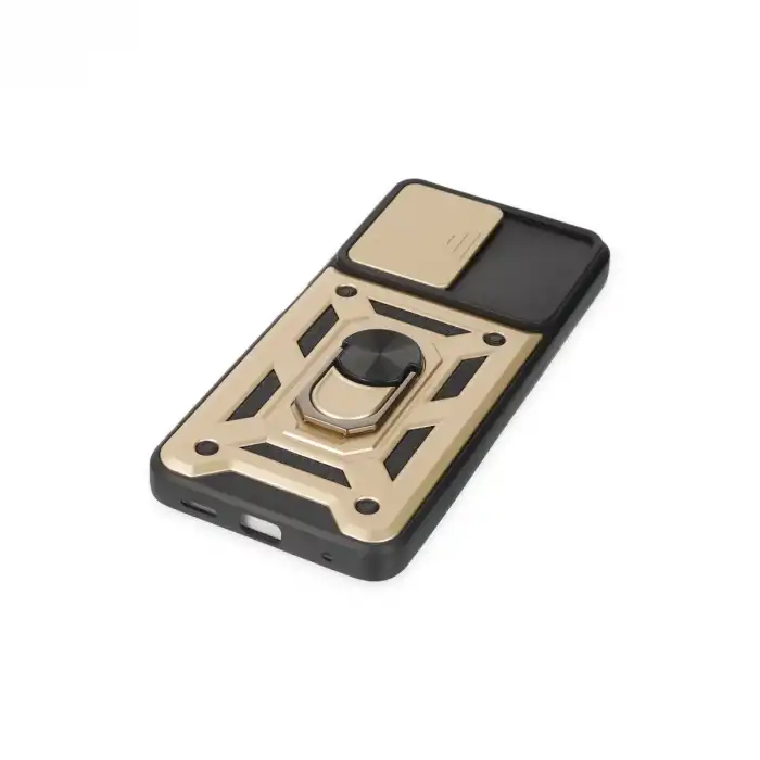 Xiaomi Poco X3 Gt Kılıf Pars Lens Yüzüklü Silikon - Gold