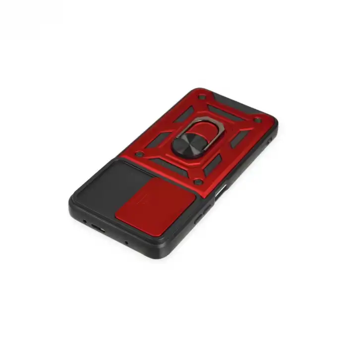 Xiaomi Poco X3 Gt Kılıf Pars Lens Yüzüklü Silikon - Kırmızı