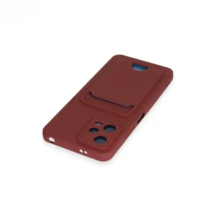 Xiaomi Poco X5 5g Kılıf Kelvin Kartvizitli Silikon - Bordo