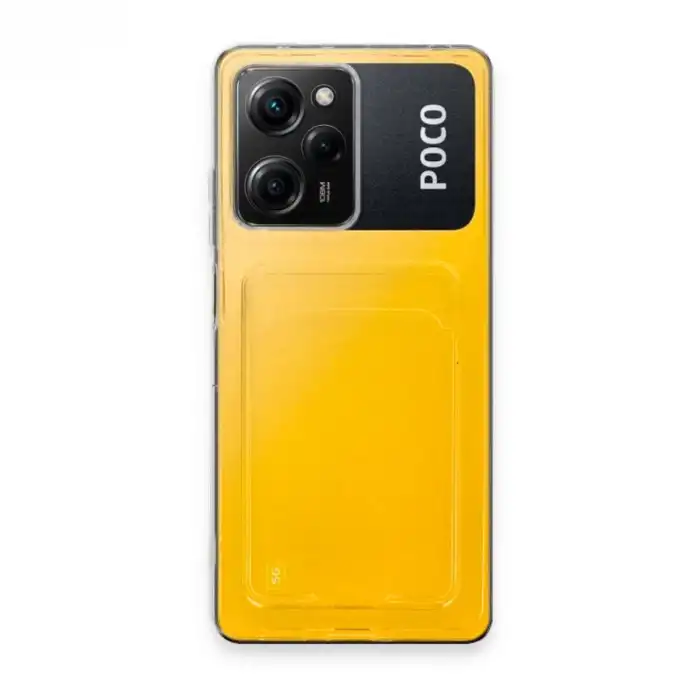 Xiaomi Poco X5 Pro 5g Kılıf Kart Şeffaf Silikon - Şeffaf