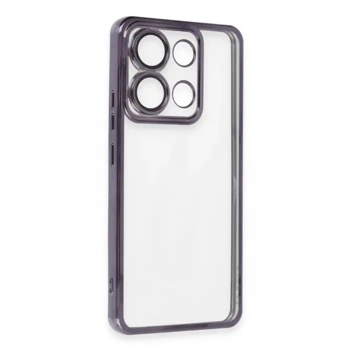 Xiaomi Poco X6 Kılıf Razer Lensli Silikon - Mor