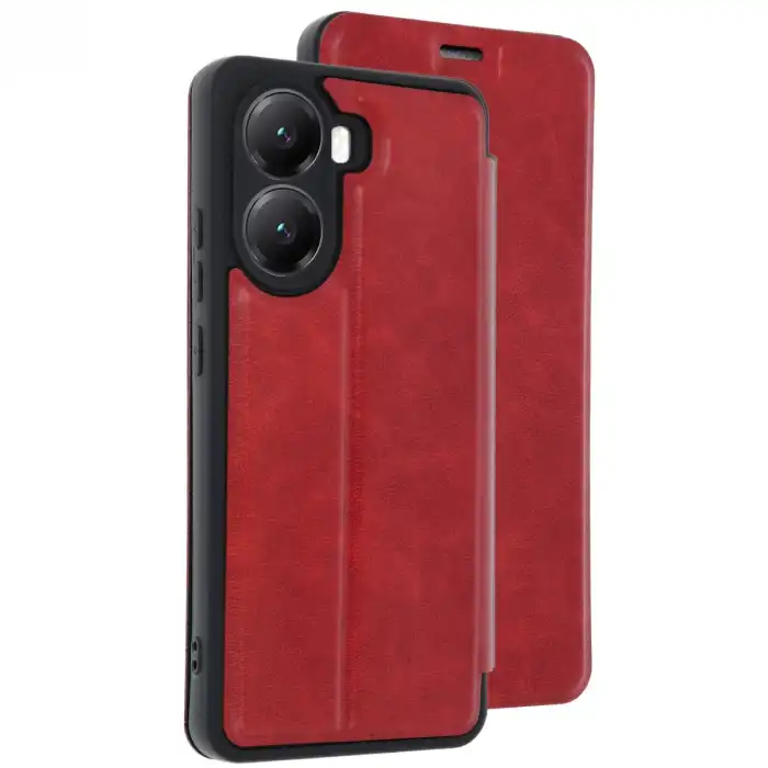 Xiaomi Poco X7 Pro Kılıf Flip Cover - Kırmızı