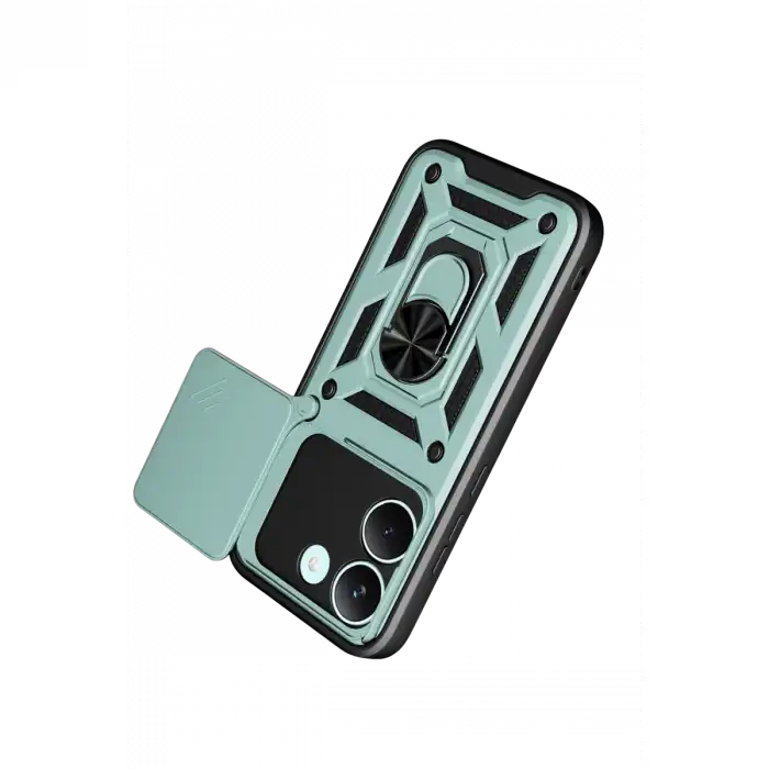 Xiaomi Poco X8 Pro Pars Lens Yüzüklü Silikon - Yeşil