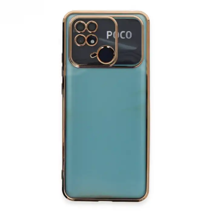 Xiaomi Redmi 10c Kılıf Razer Lensli Silikon - Gold