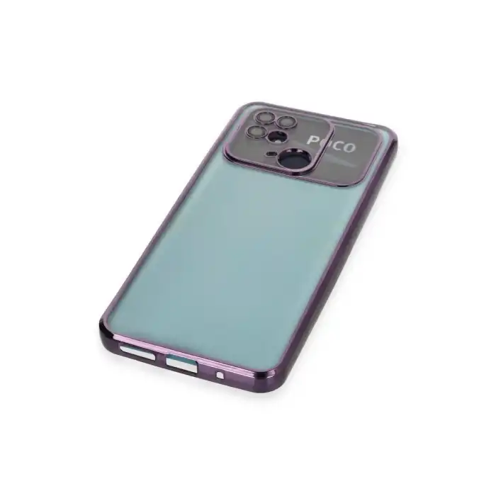 Xiaomi Redmi 10c Kılıf Razer Lensli Silikon - Mor