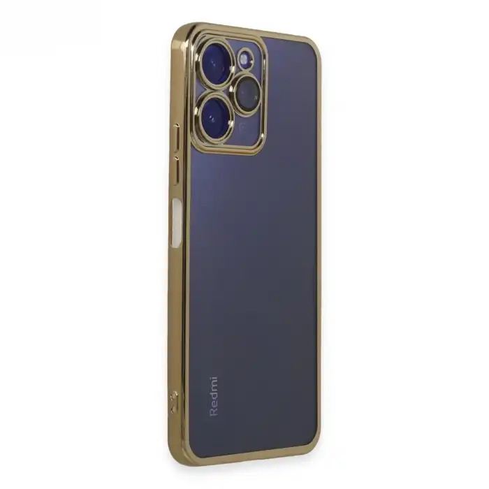Xiaomi Redmi 12 Kılıf Razer Lensli Silikon - Gold