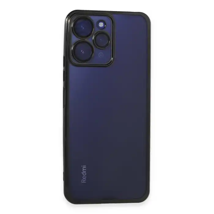 Xiaomi Redmi 12 Kılıf Razer Lensli Silikon - Siyah