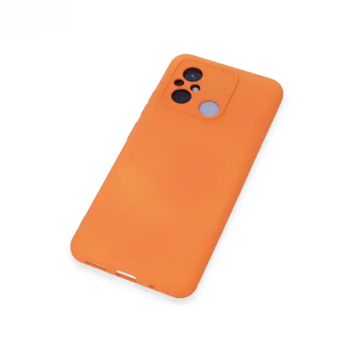 Xiaomi Redmi 12c Kılıf Nano İçi Kadife Silikon - Turuncu