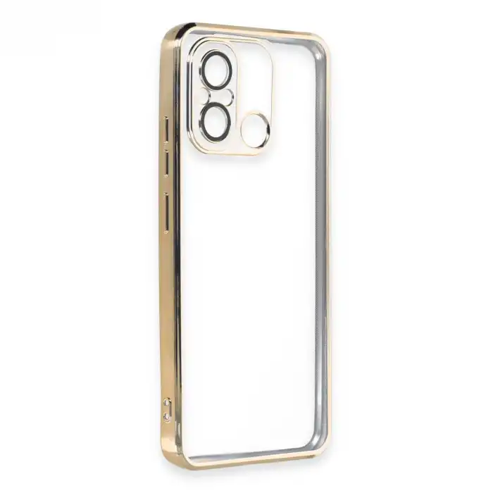 Xiaomi Redmi 12c Kılıf Razer Lensli Silikon - Gold
