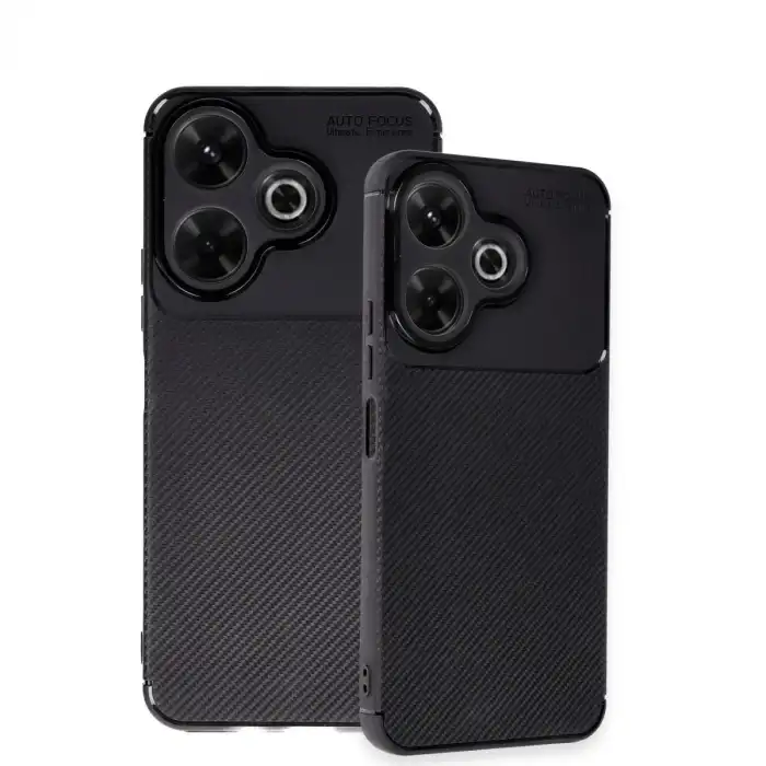 Xiaomi Redmi 13 4g Kılıf Auto Focus Karbon Kapak - Siyah